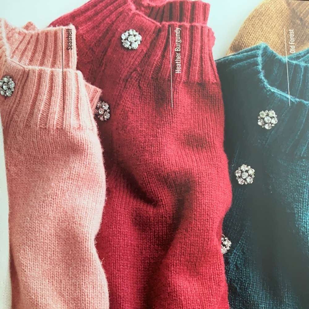 CREWNECK SWEATER WITH JEWELED BUTTONS - Picture 12 of 13